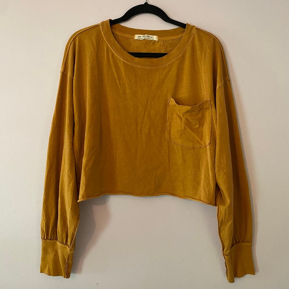 We The Free Burnt Orange Cropped Oversized Long Sleeve Lounge Women's size Small